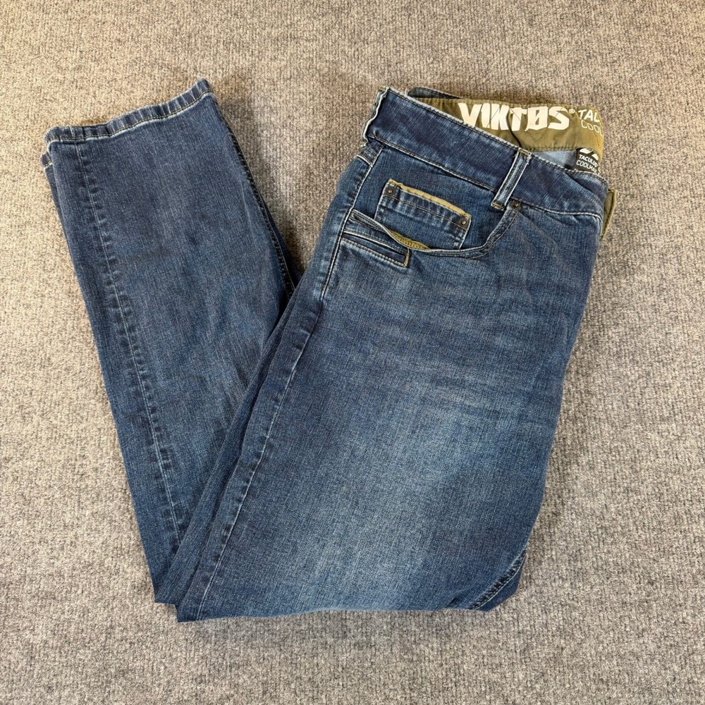 Viktos Taculus CCW Coolmax Jeans Mens 36x30 Blue Tactical Denim Pants #3300
